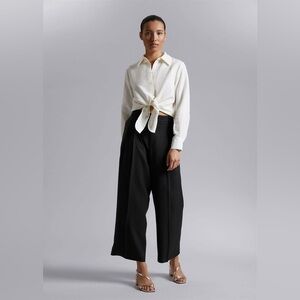 NWOT & other stories tie knot blouse cream size 12